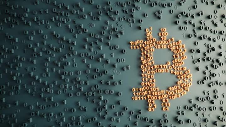 Bitcoin Concept With Binary Codes