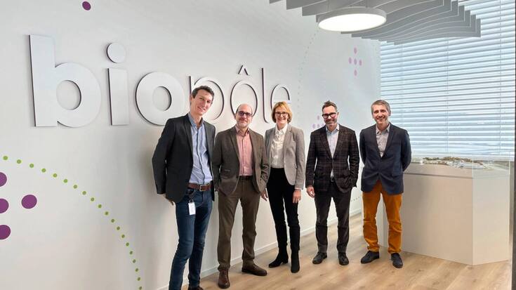 De g. à dr.: Pierre-Jean Wipff, Nasri Nahas, Katharina Gasser, Sébastien Mégevand et Olivier Philippe.