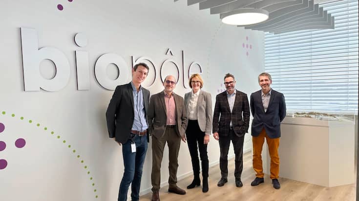 De g. à dr.: Pierre-Jean Wipff, Nasri Nahas, Katharina Gasser, Sébastien Mégevand et Olivier Philippe.