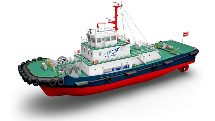 Le premier  navire-remorqueur  alimenté par ammoniac  est développé par des sociétés japonaises.