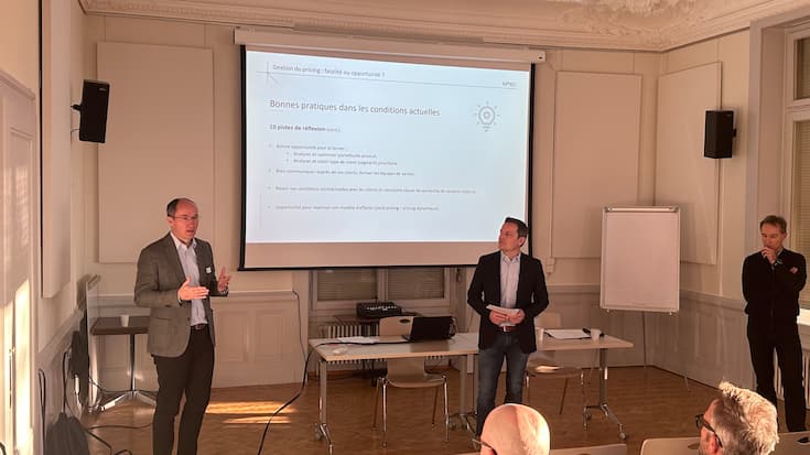 Jean-François de Saussure (M&BD), Gilbert Bieri (M&BD) et Thierry Vial (PME)