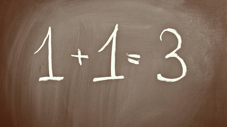 1 + 1 = 3: succession fructueuse rime avec plus-value