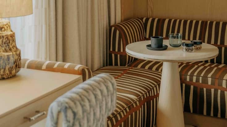 Chambre élégante du nouvel hôtel Le Clay en Lavaux.