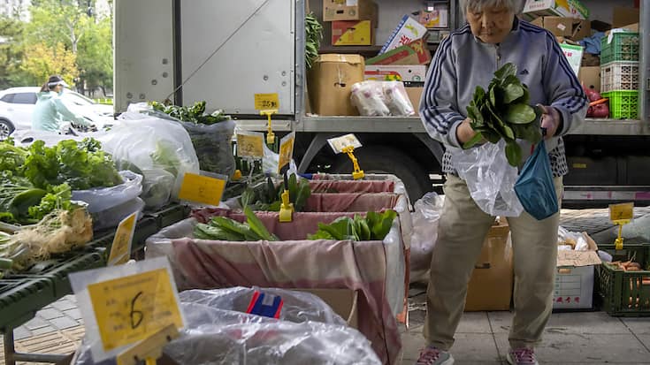 En Chine, les prix des légumes frais ont augmenté en avril de 24% sur un an, après 17,2% en mars (archives).