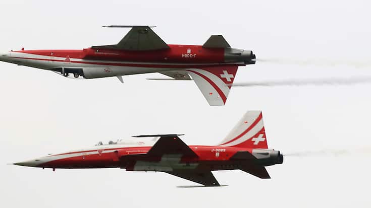 La commission du National veut aussi sauver temporairement les F-5 Tiger de la Patrouille suisse (archives).