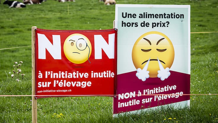 Le peuple suisse a tranché dimanche. Selon les premières tendances, l'initiative pour interdire l'élevage intensif sera refusée.