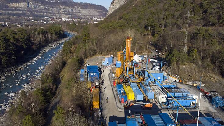 Les travaux de forage sont terminés à Lavey, mais le débit d'eau n'est pas suffisant pour produire de l'électricité (archives).