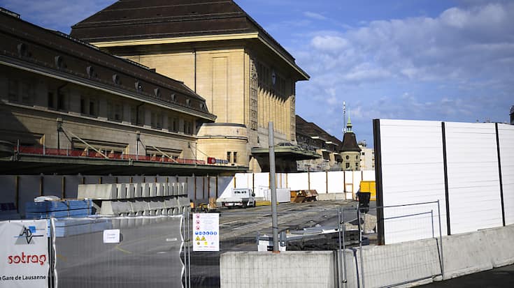 Les travaux principaux en gare de Lausanne sont à l'arrêt depuis plusieurs mois (archives).