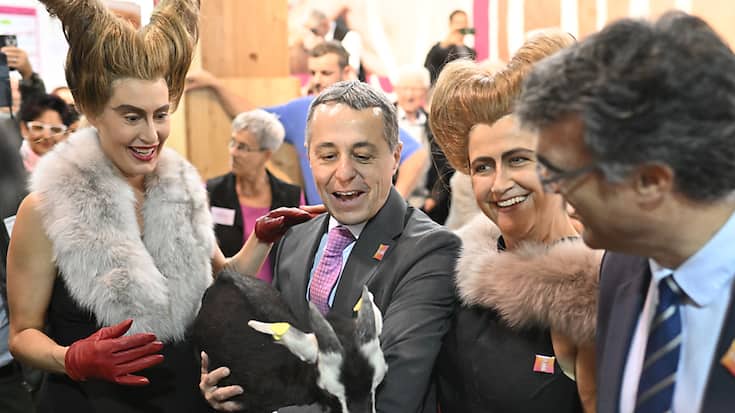 Le président de la Confédération Ignazio Cassis a participé à l'ouverture de l'Olma comme le veut la tradition.