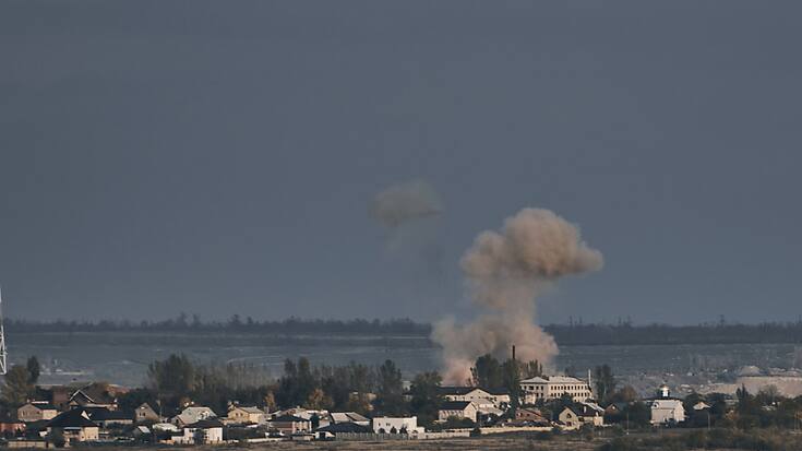Bakhmut, dans la région de Donetsk, samedi après une frappe.