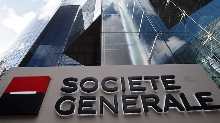 Le bénéfice engrangé au troisième trimestre par la banque française Société Générale devrait permettre au groupe bancaire de passer en territoire positif cette année (archives).