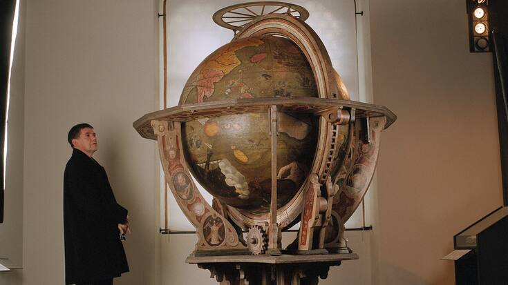 Réalisé vers 1570 sur mandat d'une famille allemande, le globe céleste a pris le chemin de l'abbaye de St-Gall en 1595, avant d'être pillé par les Zurichois en 1712 en pleine guerre entre catholiques et protestants (archives).