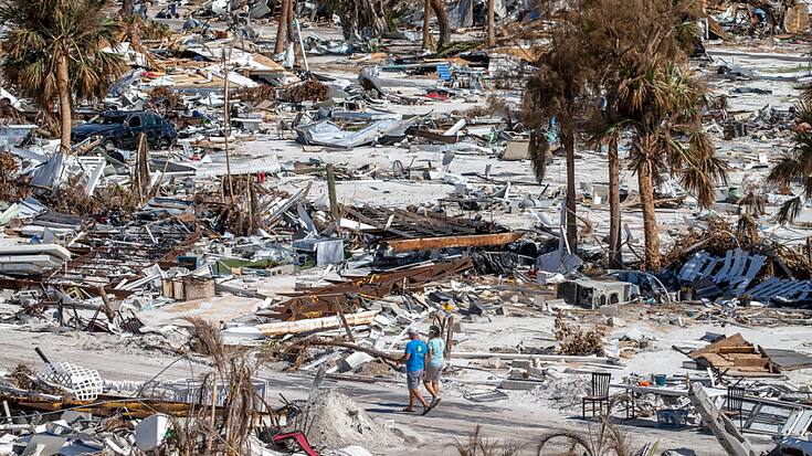 L'ouragan Ian qui a dévasté en octobre le Caraïbes et plusieurs Etats américains risque de représenter à lui seul plus de la moitié de l'ensemble des dégâts de catastrophes naturelles facturés aux assureurs. (archive)