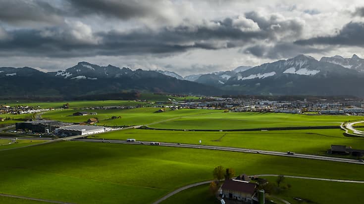 Les terrains qui intéressent Rolex sont situés dans la zone d&#8217;activité de la Prila à Bulle (FR).