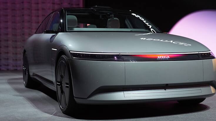 Le prototype de véhicule électrique Afeela, collaboration entre Sony et Honda, présenté à l'occasion du CES 2023 à Las Vegas. (archives)