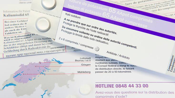 De nouvelles tablettes d'iode seront distribuées à la population l'automne prochain (archives).