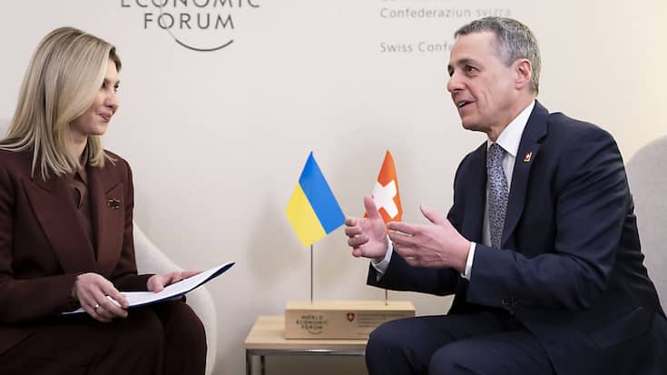 Le conseiller fédéral Ignazio Cassis a rencontré cette semaine la première dame ukrainienne Olena Zelenska à Davos.