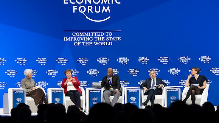 Kristallina Georgieva (2e depuis la gauche) a appelé à ne pas oublier les pays émergents.