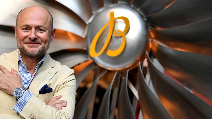 Le CEO de Breitling Georges Kern lors d'une foire des montres de luxe en août 2018 à Zurich.