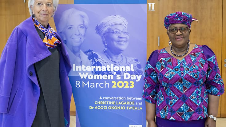 Christine Lagarde et Ngozi Okonjo-Iweala ont toutes les deux alerté sur le besoin d'étendre le nombre de femmes dans les directions d'organisations internationales.