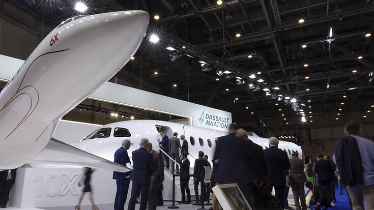 "L'année 2022 est une année historique en terme de prises de commandes", s'est félicité le directeur général du groupe Eric Trappier. (Photo/KEYSTONE/Salvatore Di Nolfi)