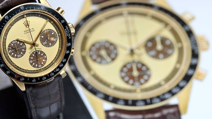 Paul Newman était un grand amateur de belles montres. Ici l'une de ses Rolex présentée chez Christie's à Genève en 2017 (archives).