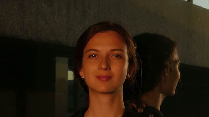 A Milan, Alix Arto, la designeuse de Vevey et Marseille propose un panneau textile pour les fenêtres, d'inspiration japonaise.