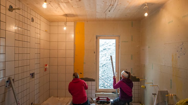 Environ 78% des femmes dans le secteur de la construction travaillent à temps plein (image symbolique).