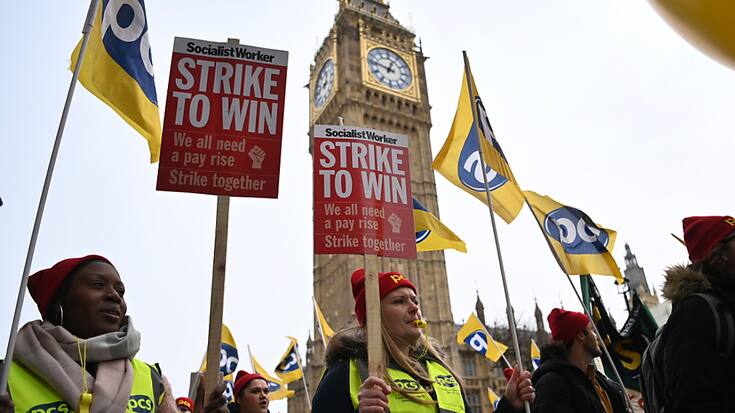 L'économie britannique a été ralentie au premier trimestre par les grèves pour les salaires dans la santé, l'éducation et l'administration publique. (archives)