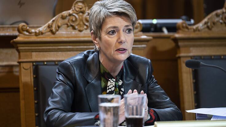 La ministre des finances Karin Keller-Sutter a présenté mercredi les comptes 2022 de la Confédération devant les sénateurs (archives).