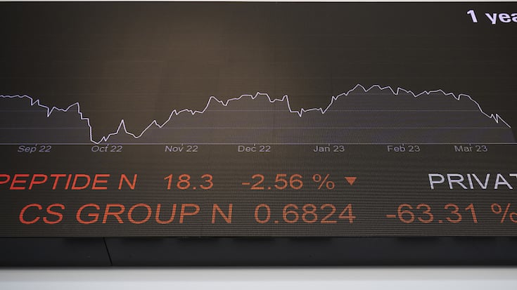 L'action Credit Suisse, déjà remplacée par Kühne+Nagel au SMI, disparaîtra définitivement des écrans de SIX Swiss Exchange mercredi. (archives)
