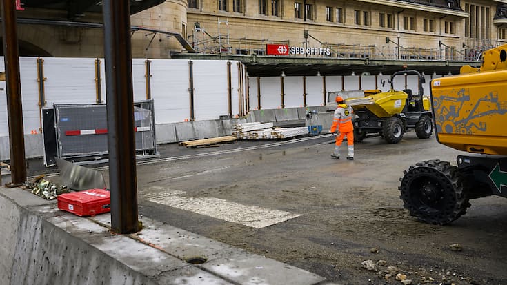 Le chantier de la gare de Lausanne, emblématique des travaux d'envergure des CFF pour renouveler leurs infrastructures (Archives).