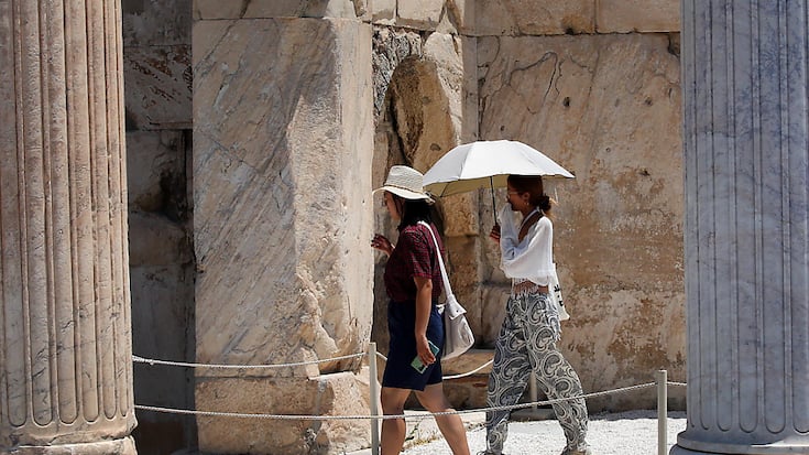 Si des températures de 40°C à 41°C sont attendues à Athènes vendredi et samedi, au sommet de l'Acropole, la véritable température ressentie par le corps est considérablement plus élevée. (photo symbolique)