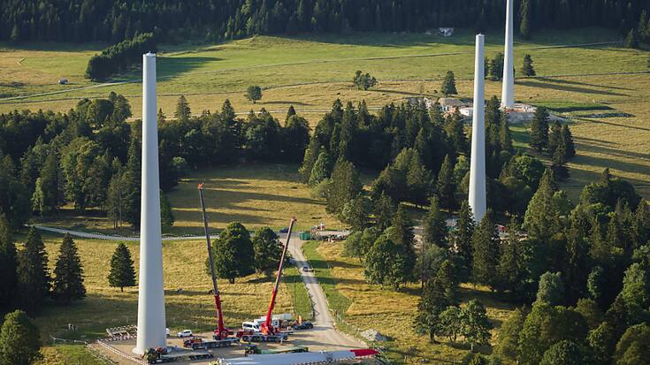 Le parc éolien de Ste-Croix, le premier sur sol vaudois, devrait être opérationnel en novembre.