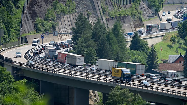 Toujours les bouchons au Gothard (archives).