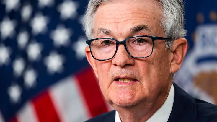 Le patron de la Fed, Jerome Powell, a dit ces dernières semaines que plusieurs hausses de taux étaient envisagées, "au moins deux, possiblement d'affilée" (archives).