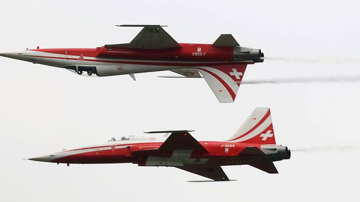 Les F-5 Tiger de la Patrouille Suisse seront les premiers aéronefs des Forces aériennes à utiliser du carburant durable (archives).