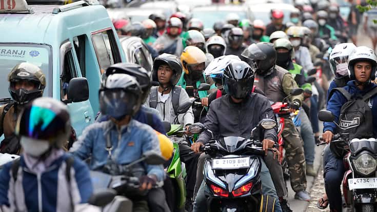 L'Indonésie figure parmi les pays où la part des deux-roues motorisés dans la circulation des véhicules à moteur est la plus élevée (archives).