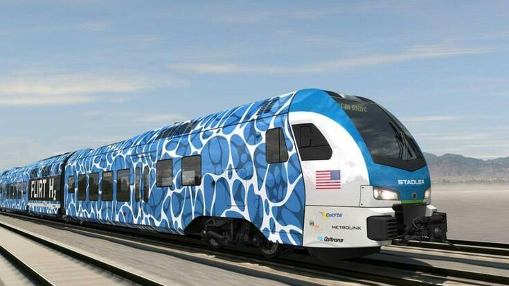 Le train à hydrogène de Stadler a été conçu en partenariat avec l'Autorité des transports du Comté de San Bernardino, en Californie.