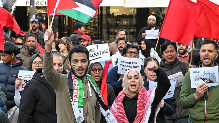 Des pro-Palestiniens sont aussi descendus dans les rues de la capitale australienne Canberra vendredi.