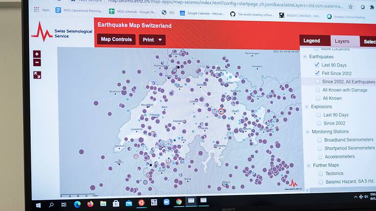 La Suisse est touchée par de multiples petits séismes. La loi concernera des événements qui arrivent tous les 500 ans (archives).