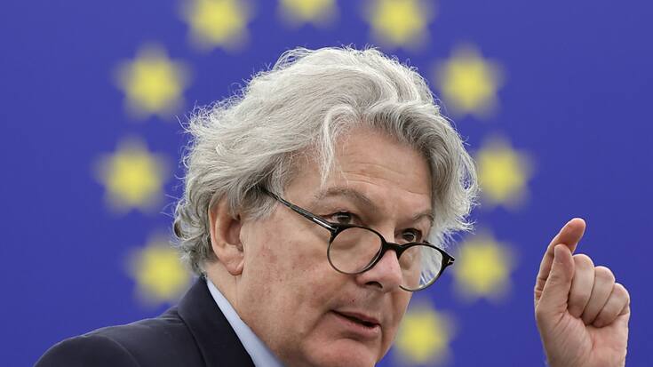 "L'UE devient le premier continent à fixer des règles claires pour l'utilisation de l'IA", a déclaré le commissaire européen Thierry Breton, à l'origine du projet présenté en avril 2021 (archives).