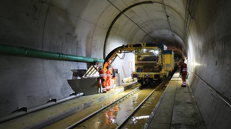 Des infiltrations d'eau s'était produites dans le tunnel du Lötschberg.