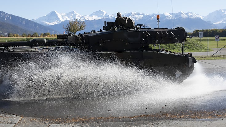 Un modèle de char Leopard 2, le successeur du Leopard 1 réclamé par la société GLS (archives).
