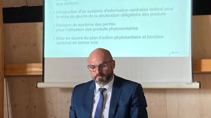 Le conseiller d'Etat neuchâtelois Laurent Favre a présenté les défis posés par une agriculture durable dans un environnement marqué par les incertitudes géopolitiques et les attentes élevées des consommateurs.
