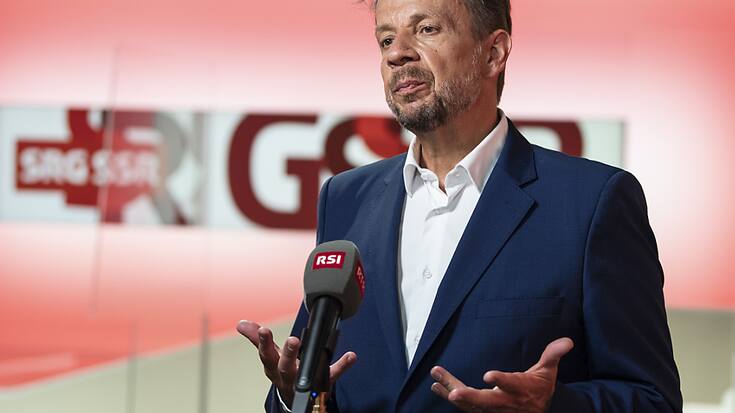 Le directeur de la SSR Gilles Marchand va quitter son poste deux ans avant la fin de son mandat. L'objectif est de permettre à la nouvelle direction générale, qui devrait être opérationnelle au plus tard début 2025, de préparer d'importantes échéances politiques (archives).