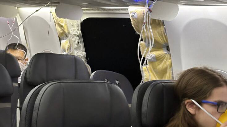 Le 5 janvier, un Boeing 737 MAX 9 d'Alaska Airlines avait perdu une porte-bouchon en plein vol (archives).