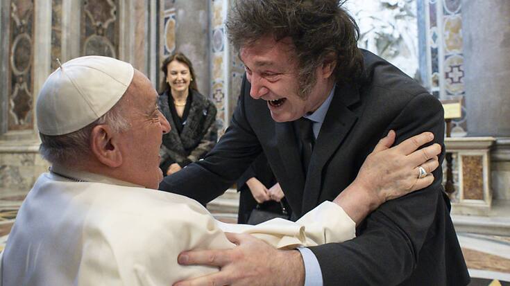 Le président argentin Javier Milei a rencontré dimanche au Vatican son compatriote, le pape François.