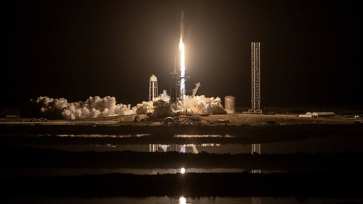La fusée Falcon 9 a décollé à 22h53 locales du Centre spatial Kennedy.