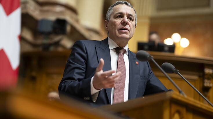 Le ministre des affaires étrangères Ignazio Cassis a indiqué que le Conseil fédéral est favorable à un mécanisme de paiement de réparations à l'Ukraine via les fonds russes gelés (archives).